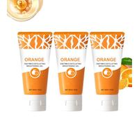 2-Pack Orange Enzyme Exfoliating Gel Scrub - Gentle Face Body Wash with Deep Cleansing Moisturizer - Purifying Peel for All Skin Types Removes Blackheads Facial Body Scrub (3PCS)