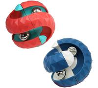 2 Pack Orbit Ball Toy Age 6+, Bead Fidget Cube Puzzle Bead Ball Spinning Toy, Rotating Track Infinite Flip Change Puzzle Games Novelty Creative Stress Relieve Toys for Kids Children Adults