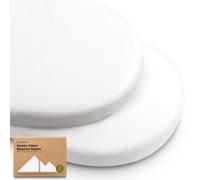 2-Pack Organic Bassinet Sheets for Girls, Boys - 100% Cotton Bassinet Mattress Sheets Compatible with Halo Bassinest Swivel Sleeper,Graco,Baby Delight,Chicco,Unisex Fitted Bassinet Sheets(Soft White)