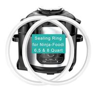 2-Pack Original Sealing Ring for Ninja Foodi 6.5 Quart & 8 Quart, Silicone Gasket Replacement Parts for Ninja Foodi Air Fryer, FD401/FD302/OS401/OS301/OP401/OP30