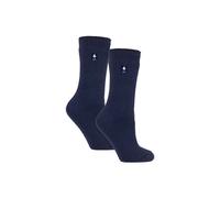 2 Pack Original Thermal Moisture Wicking Socks Heat Holders Blue 4-8