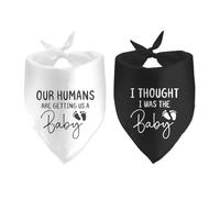 2 Pack Our Humans are Getting Us a Baby Dog Bandanas Pregnancy Announcement Bandana for Dogs Pet Accessories Lovers Reveal Ideas