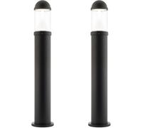 Loops 2 PACK Outdoor Bollard Post Light - 20W CCT LED Module - Textured Black Finish Loops Black
