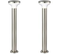 2 PACK Outdoor Post Bollard Light Marine Steel 1m LED Garden Driveway Path Lamp