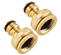 2 Pack Outside Tap Hose Connector, 2in 1 Metal Faucet Adapter