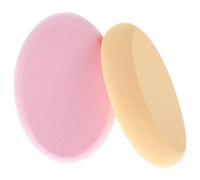 2 Pack Oval Puff Beauty Egg Foundation Sponge Make Up Sponges for Foundation Cushion Puff Foundations Sponge for Liquid Makeup Professional Make Up Sponges Dry and Wet (Skin Tone and Pink)