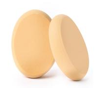 2 Pack Oval Puff Beauty Egg Foundation Sponge Oval Makeup Sponges Professional Makeup Sponge for Foundation Blush Eye Application Forehead Cheeks, Dry and Wet (Skin Tone)