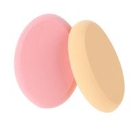 2 Pack Oval Puff Egg Foundation Sponge Oval Makeup Sponges Professional Makeup Sponge for Eye Foundation Blush Application Forehead Cheeks, Dry and Wet (Skin Tone and Pink)