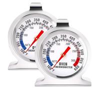 2 Pack Oven and Freezer Thermometer, 50-300°C/100-600°F Stainless Steel Instant Read Thermometer for Gas & Electric Oven, Analog Cooking Temperature Gauge for Baking, Food, Kitchen Use