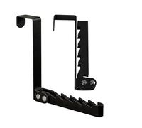 2 Pack Over The Door Drying Rack, Small Space Over The Door Clothes Hanger, Folding Portable Hanging Coat Rack for Hanging Clothes, Hats, Bags, Bedroom, Bathroom, Laundry, Travel Hanging (Black)