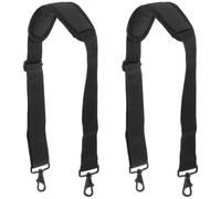 2 Pack Padded Adjustable Shoulder Straps for Musical Cases | Canvas and Metal Build, 40.5 Inch Max Length, Black Wide Style, Commuting and Airport Transit Use