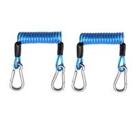 2-Pack Paddle Board Link Straps TPU Material Anti-Lost Lanyard 304 Stainless Steel for Inflatable Boat Kayak Deck Accessories (Blue)