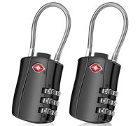 2 Pack Padlocks with Code, Luggage Suitcase Locks, 3-Digit Security Suitcase Locks Combination for Gym Locker, Briefcase, Backpack, Laptop Bag