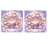 2 Pack Paint by Numbers for Adults, Cute Character, Paint by Numbers Kits, DIY Acrylic Oil Painting Sets, for 3-7 Year Old Beginners Children, for Home Decor, (Frameless) 100x100cm L0DY-411