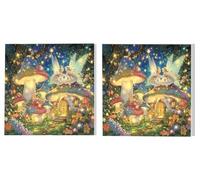 2 Pack Paint by Numbers Kits, Adults Paint by Number Kit, Dream Garden, with 3 Paintbrushes and Acrylic Paints, DIY Home Wall Decor Art, Ladies' Gift (Frameless) 50x50cm L1DY-538