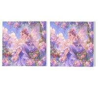 2 Pack Paint by Numbers Kits, Adults Paint by Number Kit, Princess Wings, with 3 Paintbrushes and Acrylic Paints, DIY Home Wall Decor Art, Ladies' Gift (Frameless) 90x90cm L1DY-211