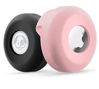 2 Pack PANZZDA Case for Airtag Dog Cat Collar Holder Pet Loop Air Tag Holder , GPS Tracking Finder , Protective Silicone Cover Compatible with Anti-Lost Locator Apple Airtags 2021 for Dogs and Cats