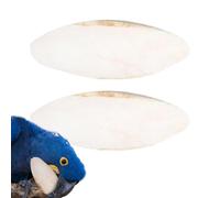 2 Pack Parakeet Cuttlebone - Natural Beak Teether, 5.9-7.8 Inch for Parrots, Bearded Dragons, Cage Pet Accessory, Supports Beak Health, Chewing Fun, and Enrichment for Birds and Reptiles