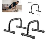 2 Pack Parallettes Bars, 10 in High 300Kg/661lbs High Dip Calisthenics push up bars, Push Up Stands Handle for Floor Workouts Calisthenics Equipment, Portable & Lightweight for Home or Commercial Gym