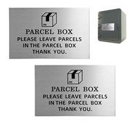 2 Pack Parcel Box Sign, Please Leave Parcels Here Sign, Durable Parcel Box Sticker for Outside, Easy to Install, Weatherproof Design, Clear Instructions for Delivery Workers