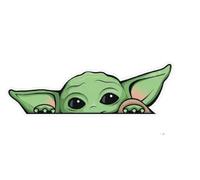 2 Pack - Peeking Baby Yoda Vinyl Decal Sticker for Cars | Trucks | Vans | SUVs | Walls | Windows | Laptops | Notebooks | Cups | Bottles | Size: 5" x 2.5" | H&S