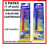 Pelikano Junior P68 Fountain Pen with Blue Ink Cartridge 6B05 / L Nib/Assorted Colours