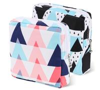 2-Pack Period Bags for Teen Girls,Stylish Sanitary Pad Storage Pouch with Zipper,Menstrual Pad Organizer,Discreet and Practical Period Kit