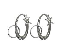 2 Pack Permanent Mixed Star Keychain Secure Clip Access Backpack Luggage Add-On Backpack, フリーサイズ