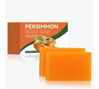 2-Pack Persimmon Soap, Persimmon Soap Bars for Odour Control, Handmade Deodorising Soaps for Men & Women, Deep Cleansing Face & Body Bar (#B-2pc)