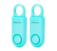 2 Pack Personal Alarm Replaceable Battery | Ultra-lightweight 20 g | Bulky-Free Keychain SOS Siren for Women, Student, Children, Night Runner. Emergency 130db Loud Hiking Alert. Aqua