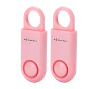 2 Pack Personal Safety Alarm Replaceable Battery | Ultra-lightweight (20g) Keychain Siren for Women, Student, Children, Night Runner. SOS Emergency 130db Loud Hiking Alert Bulky-free. Pink
