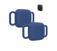 2-Pack Pet Case for BFFWOW SmartTrack- Protective Waterproof Silicone Cover,toergy GPS Finder Sleeve, Anti-Lost Safety Design, Dog Collar & Cat Loop Holder, Blue