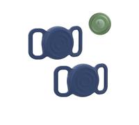2-Pack Pet Case for Motorola Moto tag SmartTrack- Protective Waterproof Silicone Cover,toergy GPS Finder Sleeve, Anti-Lost Safety Design, Dog Collar & Cat Loop Holder, Blue