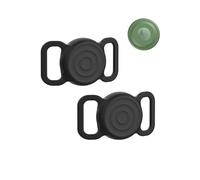 2-Pack Pet Case for Motorola Moto tag SmartTrack- Protective Waterproof Silicone Cover,toergy GPS Finder Sleeve, Anti-Lost Safety Design, Dog Collar & Cat Loop Holder, Black