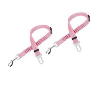 2 Pack Pet Dog Seat Belt Car for Cayenne 2. Generation Facelift, Typ 92A, 2014-2017,Dog Car Harness Seatbelt Adjustable with Elastic Bungee Buffer,Nylon Pet Seatbelt,A/Pink