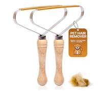 2-Pack Pet Hair Removal Tool - Carpet Rake and Squeegee for Pet Hair Remover Tool - Lint Remover and Hair Scraper for Couch - Easy to Clean Fuzz Fur and Pro Cat Dog Hair Remover for Rugs,Car Floor Mat