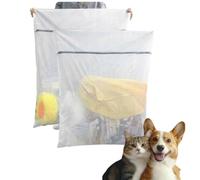 2-Pack Pet Laundry Bag, 60cmx60cm Pet Laundry Bag - Prevents Hair Blocking in Washing Machines, Features Secure Double-Lock Zipper, Reinforced Stitching Quick-Drying Design with Handy Hanging Loop