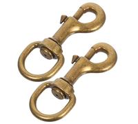 2 Pack PET Leash Hook with Swivel Joint Zinc Alloy Clip | Rope Leashes and Lifting Slings, Coffee Finish, Quick Clip Changeover, Dog Walking and Picnic Use