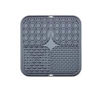 2-Pack pet Licking Silicone mat cat Slow Feeding Training with Suction Cup Licking mat to Relieve Dog Anxiety Dog Feeding mat(Grey,5.9 * 5.9inch)