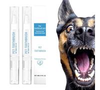 2 Pack Pet Toothbrush Pen | 6ml Pet Oral Repair Gel | Dog/Cat Toothbrush and Paste | Teeth Cleaning Kit for Dogs and Cats | Whitening & Cleaning Toothbrushes for Pets at Home