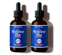 2 Pack Pharmaceutical Grade Methylene Blue 1% (60 mL), Third-Party Tested USP-Grade Methylene Blue for Humans, Formaldehyde and Alcohol Free Methylene Blue Pharmaceutical Grade in Amber Dropper Bottle