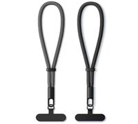 2 Pack Phone Wrist Strap, Wrist lanyard for iPhone Case Camera, Anti Theft Phone Strap Lanyard with 360° Rotating Hook, Chain Wristlet for Cruise Travel Grey&Black, ALL, Glass, Zircon