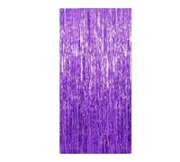 2 Pack Photo Booth 3FT x 8FT Foil Curtain Background Streamers for Birthday Party, Wedding, Graduation, Christmas Decorations Event Horizon Dvd (Purple, 1X2M)