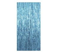 2 Pack Photo Booth 3FT x 8FT Foil Curtain Background Streamers for Birthday Party, Wedding, Graduation, Christmas Decorations Event Horizon Dvd (Blue, 1X2M)