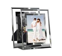 2 Pack Photo Frame Glass for Wedding Offices Gift Picture Frame Tabletop Display Vertical or Horizontal Pictures Frames (8x10)