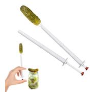 2 Pack Pickle Grabber Tongs, Stainless Steel Food Picker for Jars, Canned Foods & Fruits,Long Reach Kitchen Tool for Pickles, Olives, Peppers & Pickled Onions