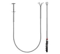 2 Pack Pickup Tool Set, 25 LB Telescoping Magnet Grabber Tool with Pocket Clip and 24 IN Flexible Claw Grabber Reacher Tool, Combo Grabbing Set with Anti-Rust Zinc Coating for Multipurpose Picking up