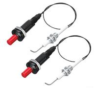 2 Pack Piezo Igniter Kit for Gas Grills Stoves Fireplace Oven18kV High Voltage Push Button Starter50cm WireEasy One-Click Ignition Without Batteries Plastic for Outd/
