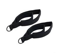 2 Pack Pilates Double Loop Foot Straps for Reformer Equipment Cotton Webbing Fleece Exercise Bands for Home Gym Fitness Training Compatible for Most Pilates Machines