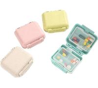 2 Pack Pill Box Organiser - Tablet Organiser for Vitamins, Supplements, and Medication for Travel, Portable Medicine Storage Box, Dustproof Pill Dispenser compartments - Quality Food Grade Material